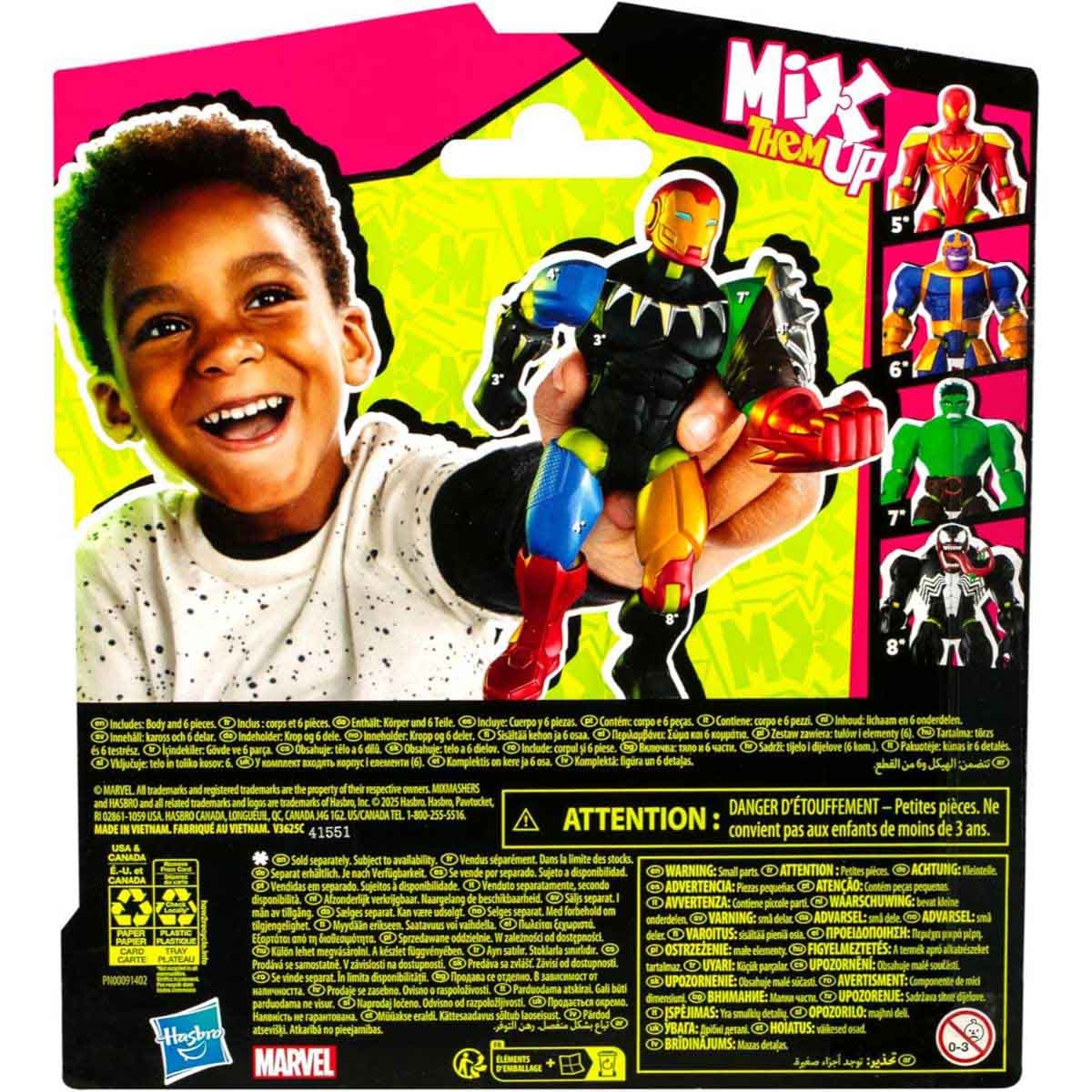 مارفل أفنجرز شخصية آيرون مان ميكسماشرز للجنسين، 5-7 سنوات