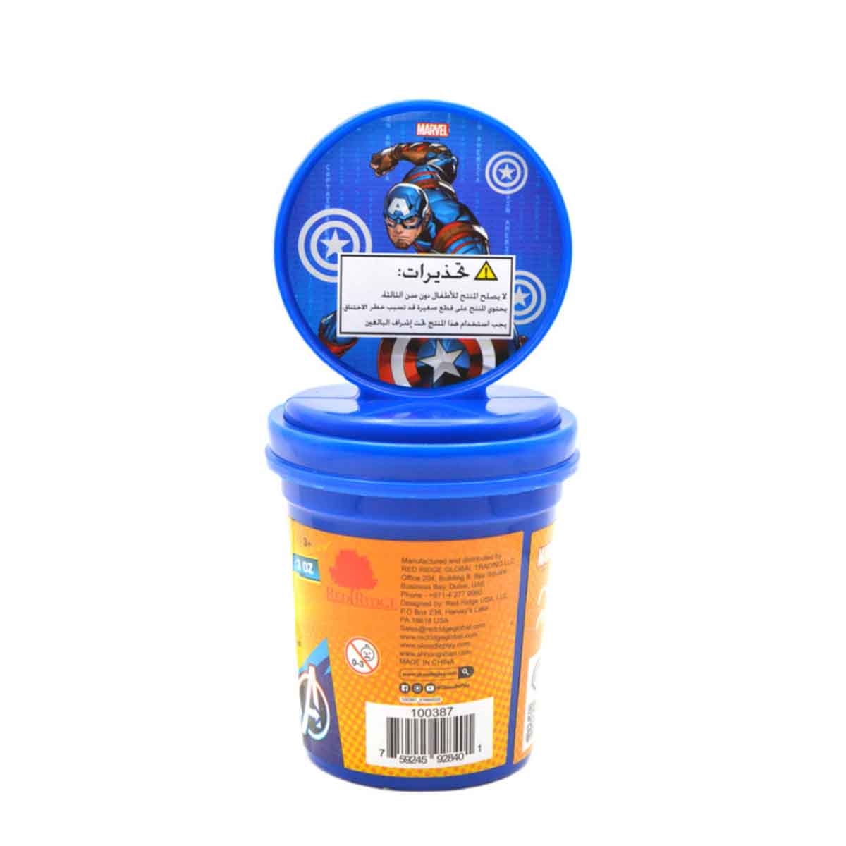 Marvel Avengers Captain America 3 oz. Dough with Figure Stamper Unisex, 3-4 Years