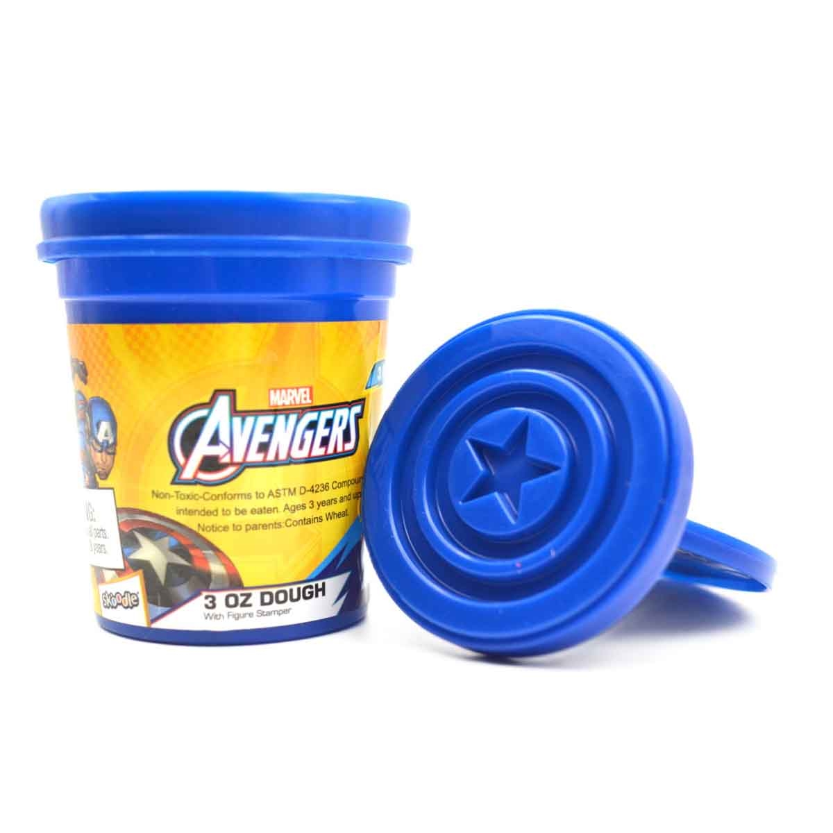 Marvel Avengers Captain America 3 oz. Dough with Figure Stamper Unisex, 3-4 Years
