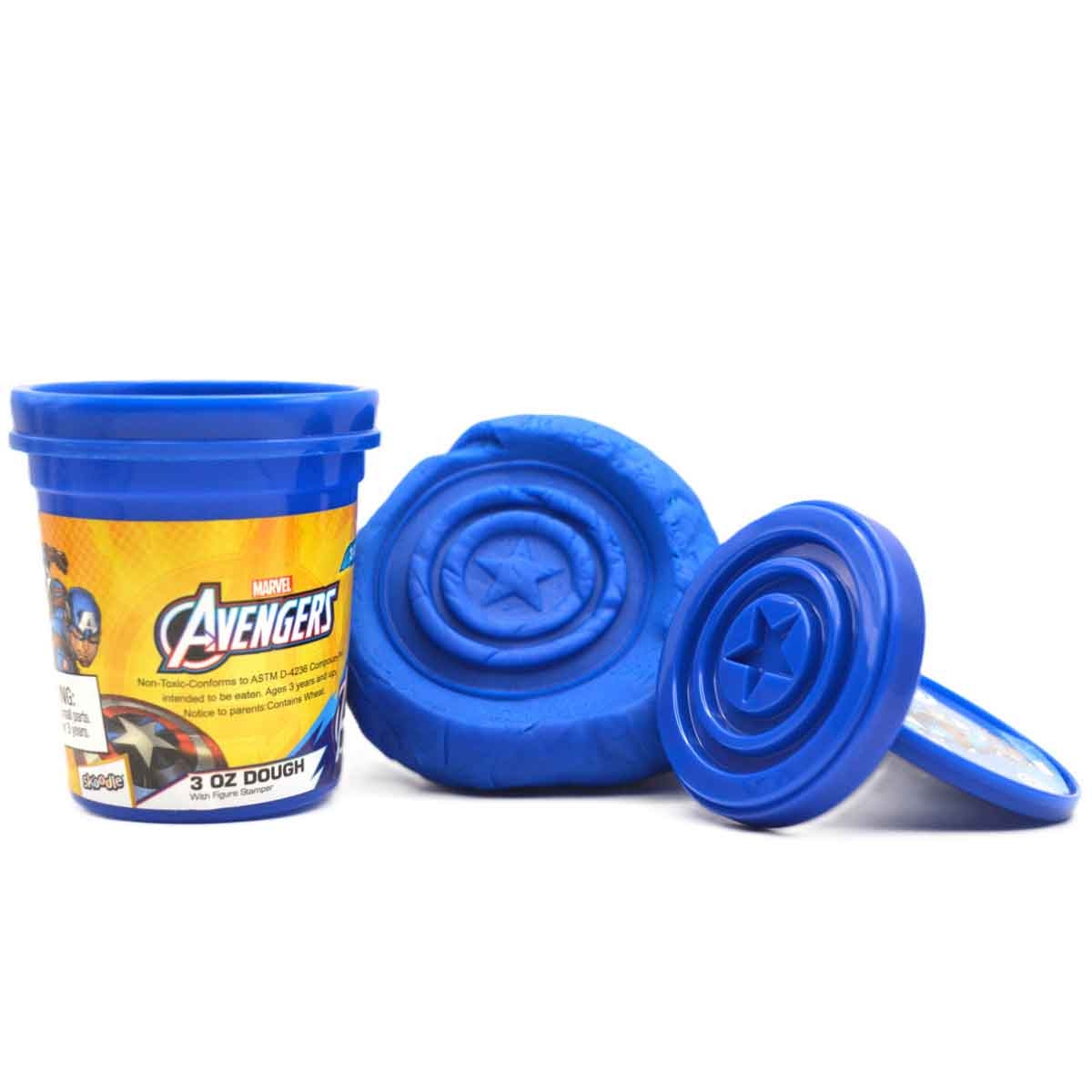 Marvel Avengers Captain America 3 oz. Dough with Figure Stamper Unisex, 3-4 Years