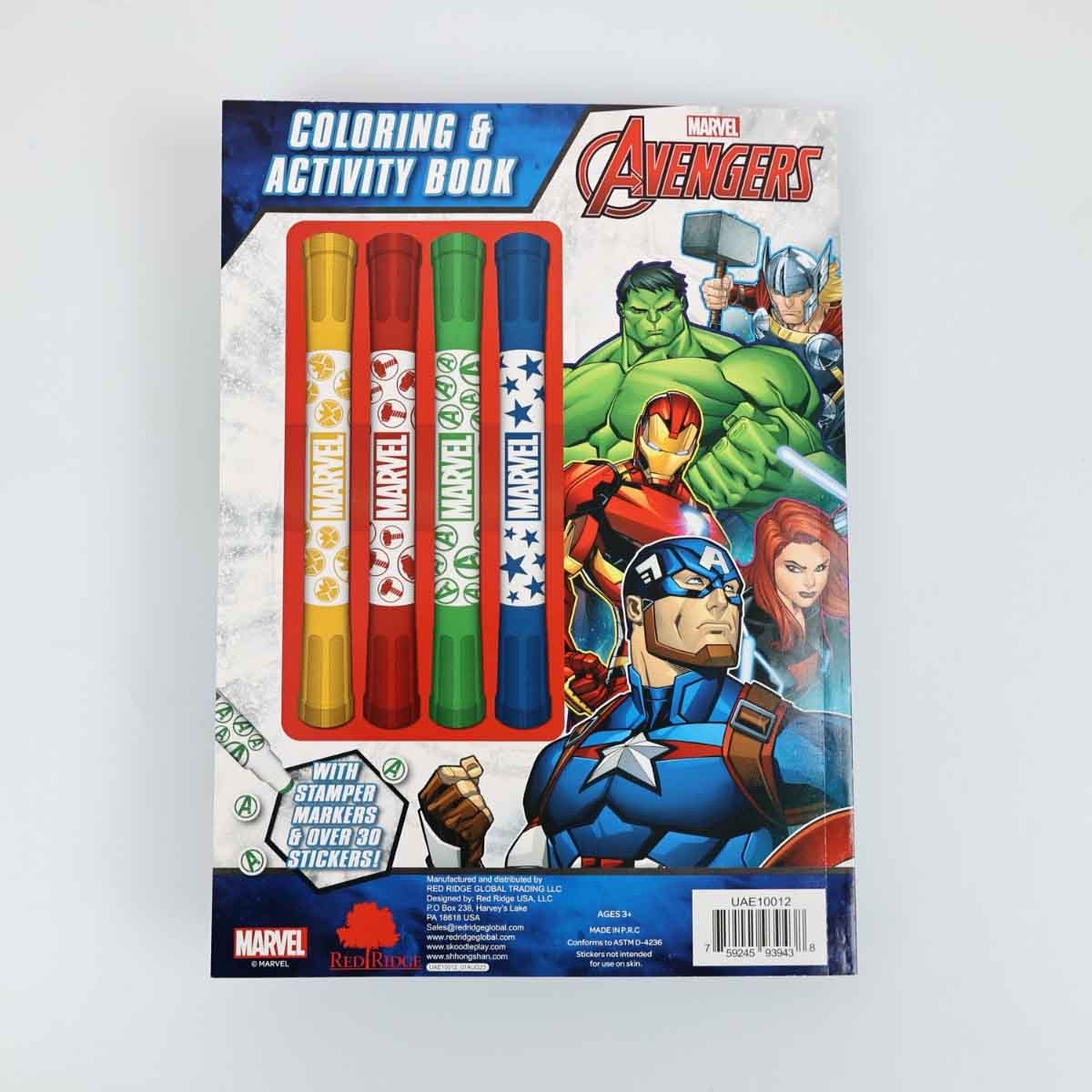 Marvel Avengers Colouring & Activity Book with Stamper Marker Unisex, 3-4 Years