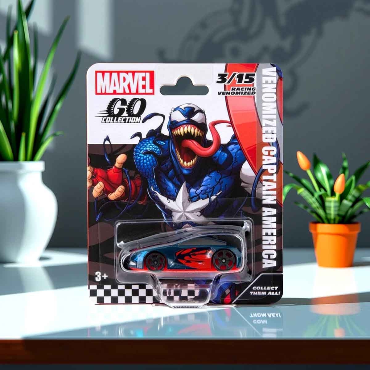 مارفل جو سيارة دايكاست سباق 3 انش فينوم كابتن امريكا للأولاد عمر 3-4 سنوات