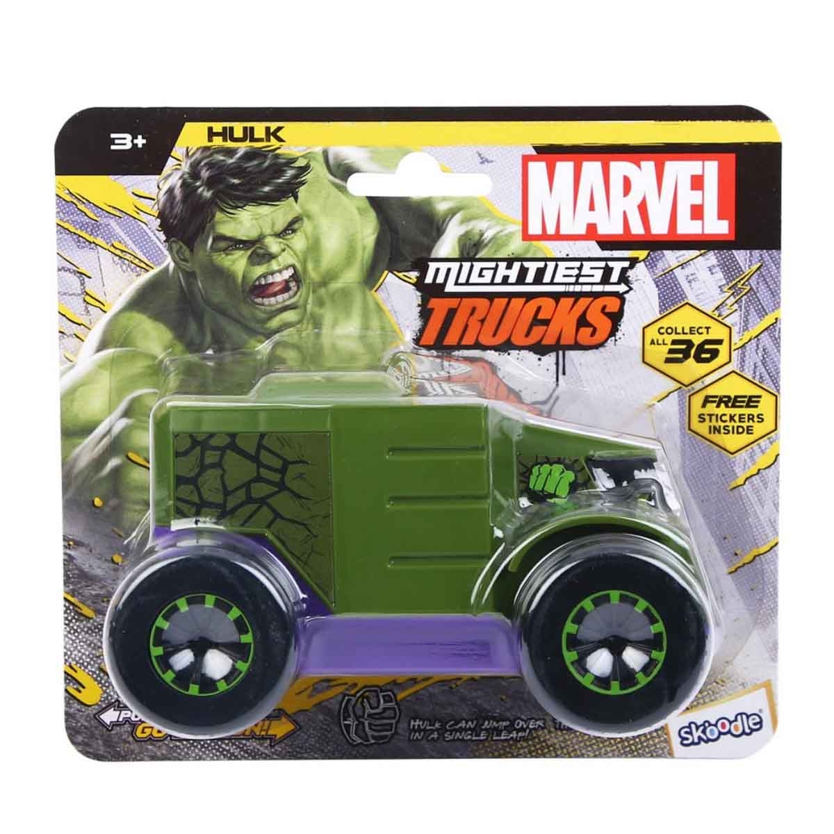 Marvel Hulk Pull Back Mightiest Truck Unisex, 3-4 Years