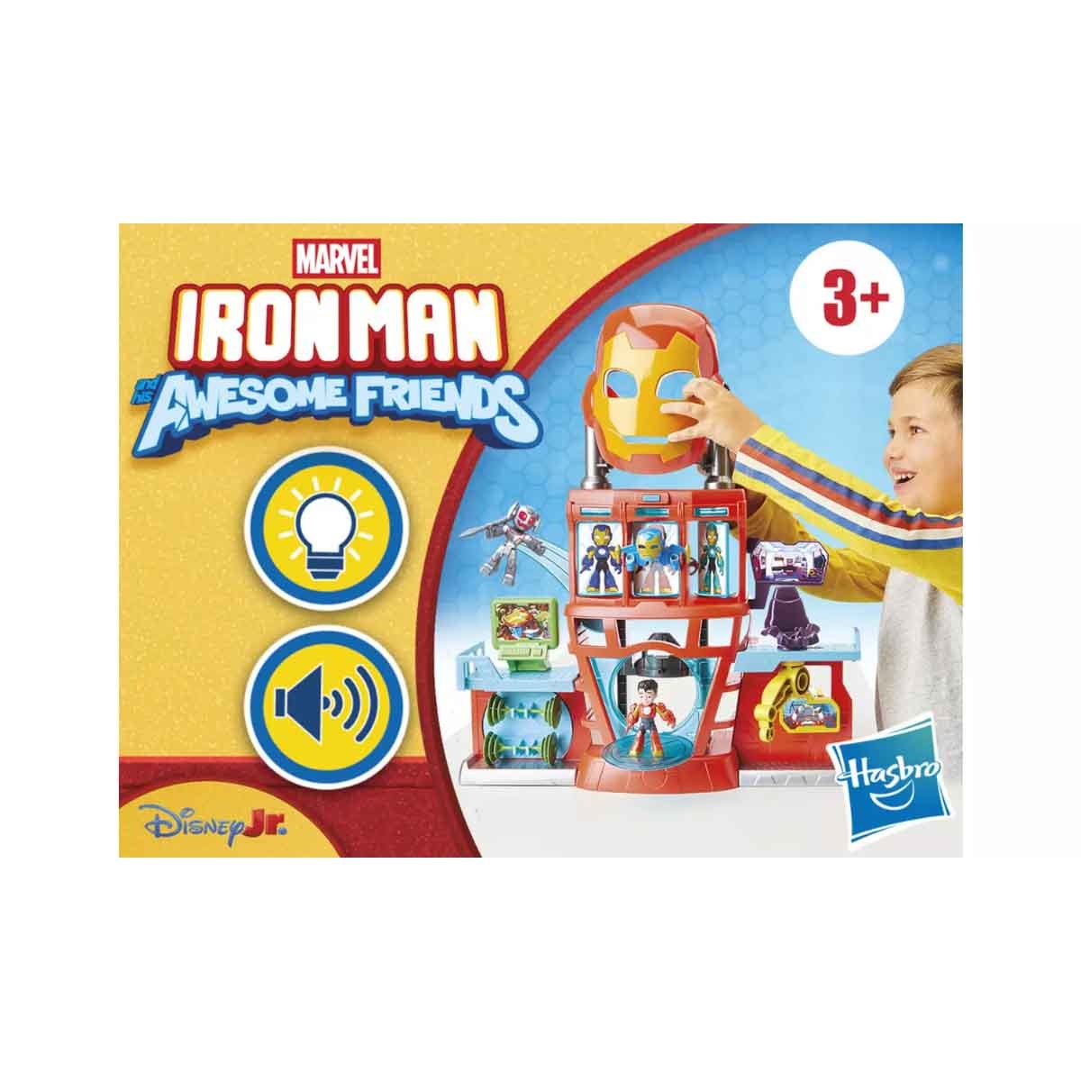 Iron Man & His Awesome Friends Marvel IQ Action Figure Playset Unisex, 3-4 Years