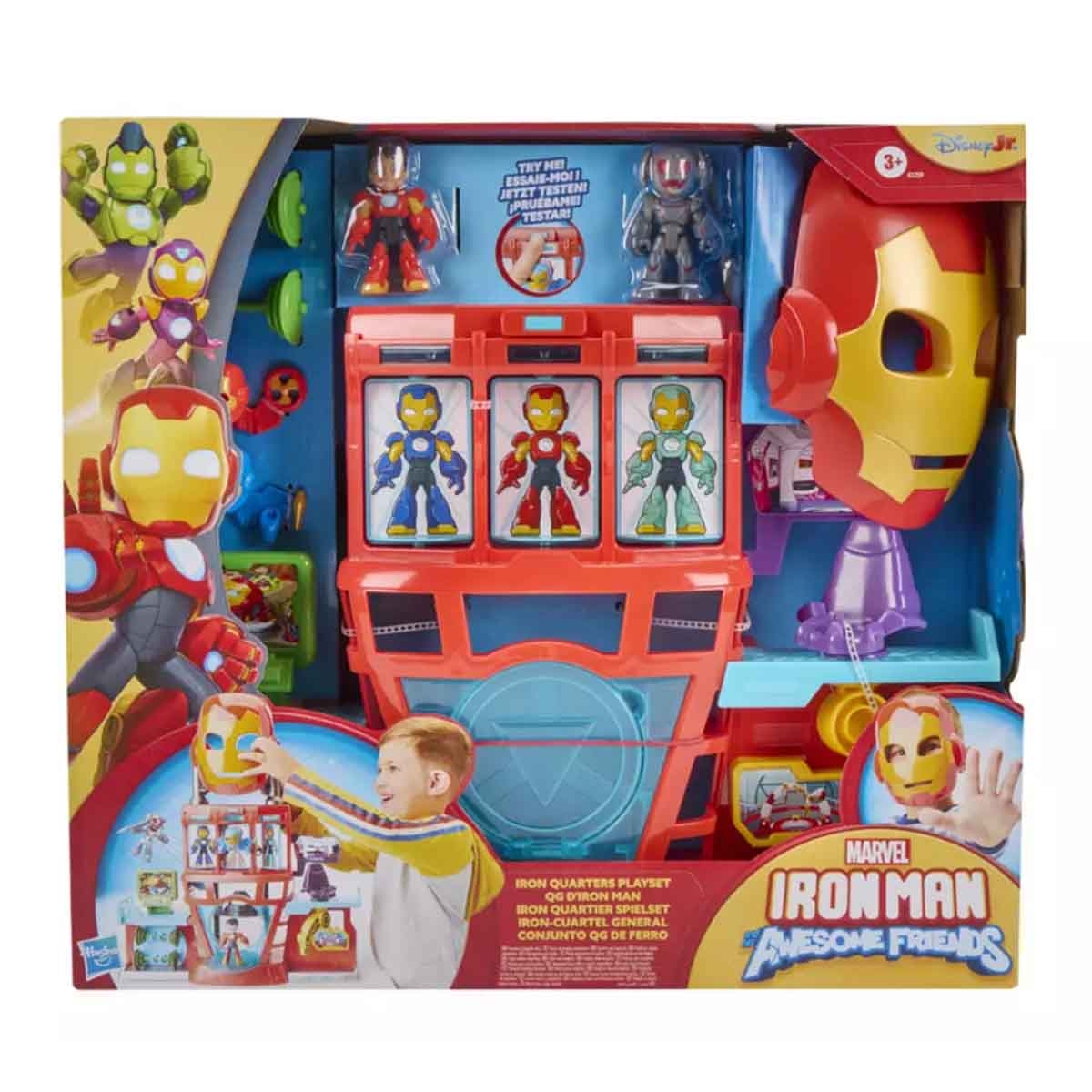 Iron Man & His Awesome Friends Marvel IQ Action Figure Playset Unisex, 3-4 Years