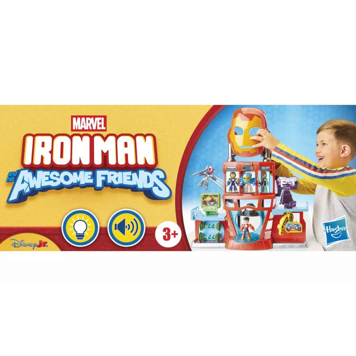 Iron Man & His Awesome Friends Marvel IQ Action Figure Playset Unisex, 3-4 Years