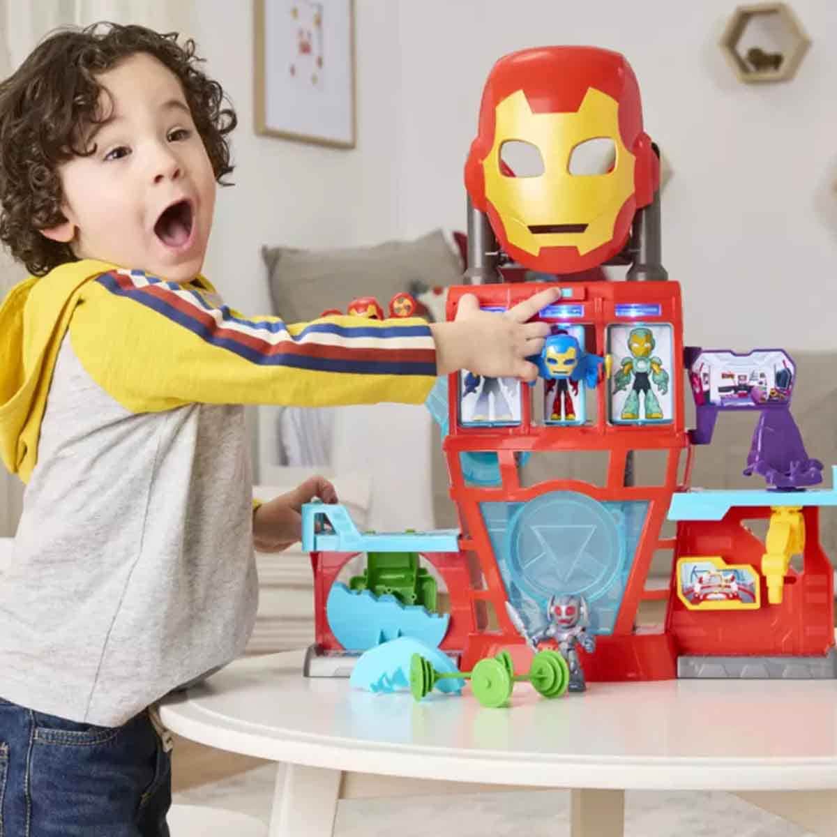 آيرون مان وأصدقاؤه الرائعون مارفل مجموعة لعب شخصية آي كيو للجنسين من عمر 3-4 سنوات