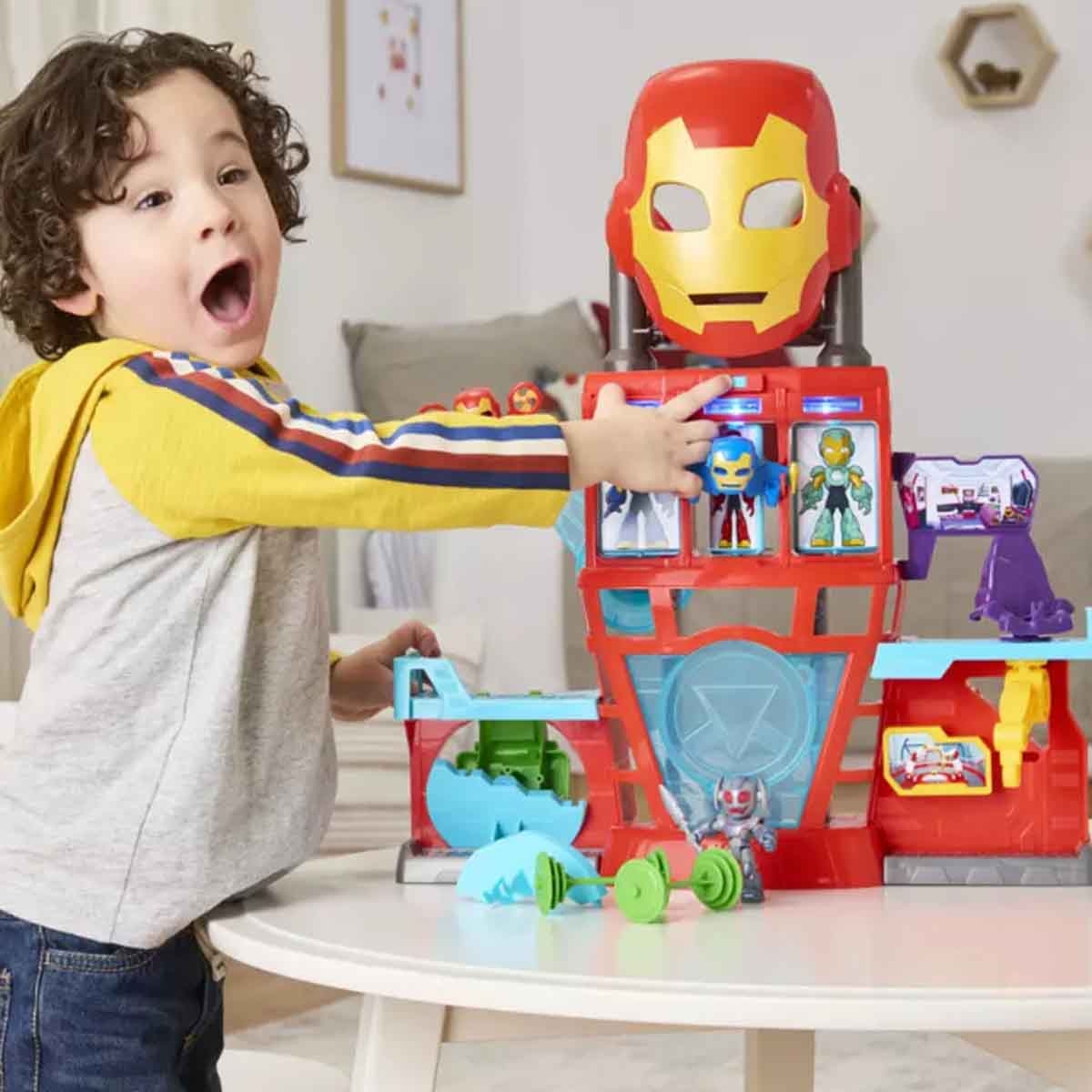 Iron Man & His Awesome Friends Marvel IQ Action Figure Playset Unisex, 3-4 Years