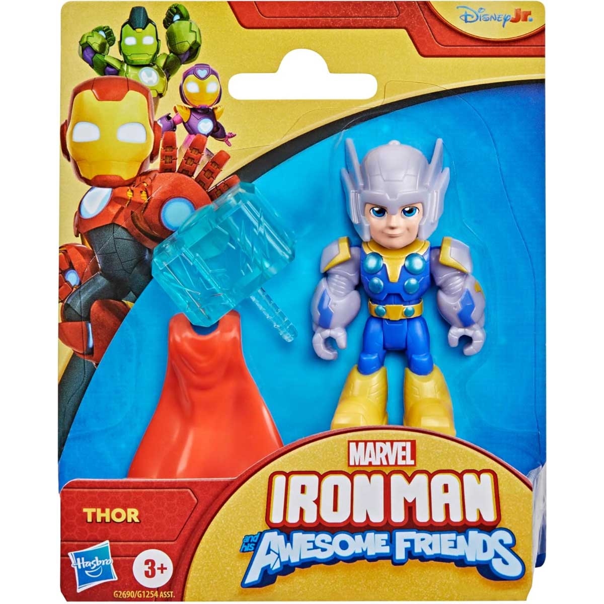 Marvel Iron Man & His Awesome Friends Thor Action Figure with Accessories Unisex, 3-4 Years
