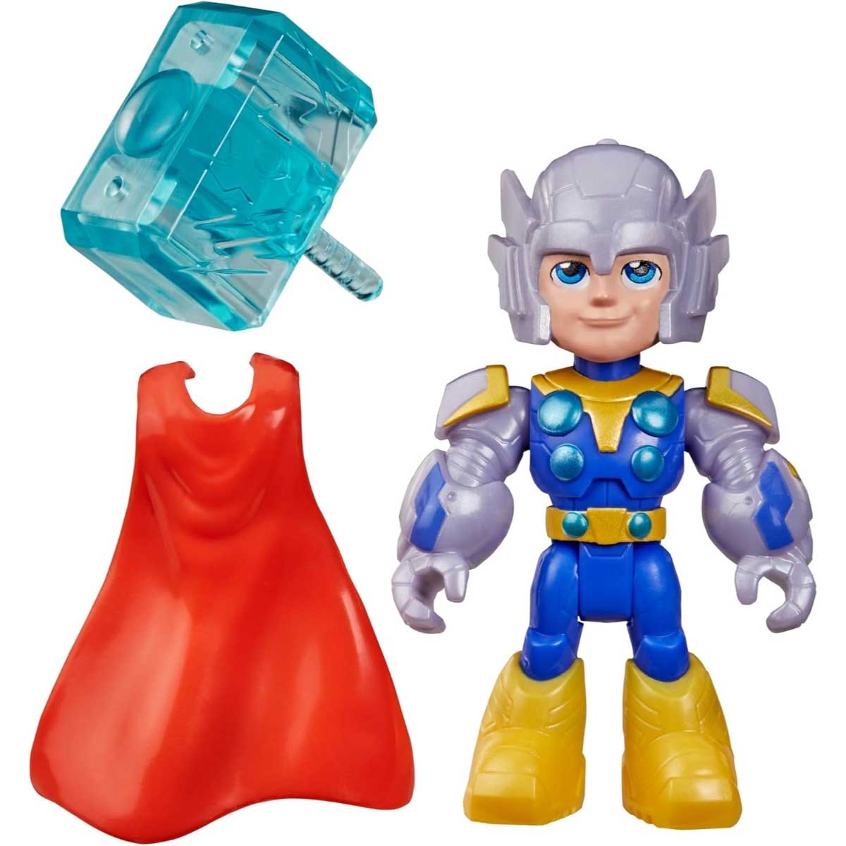 Marvel Iron Man & His Awesome Friends Thor Action Figure with Accessories Unisex, 3-4 Years