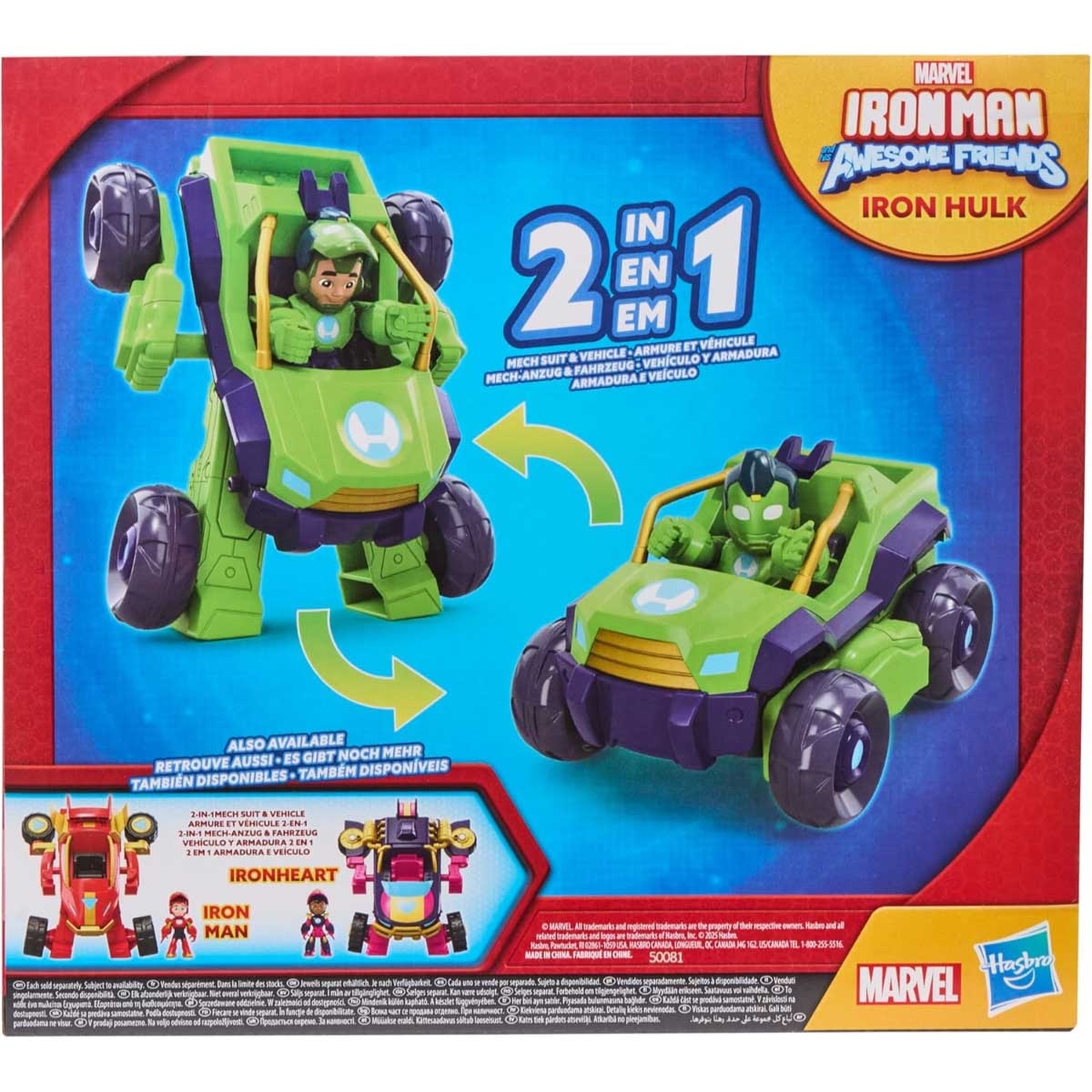 Marvel Iron Man Hulk Mech Action Figure Unisex, 3-4 Years