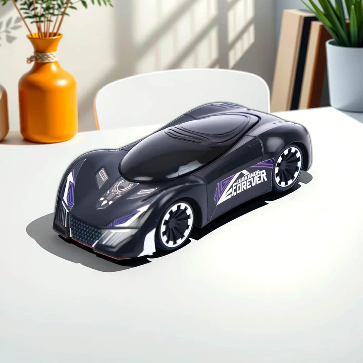 Marvel Mightiest Racers Pull-Back Black Panther Edition Car Unisex, 3-4 Years