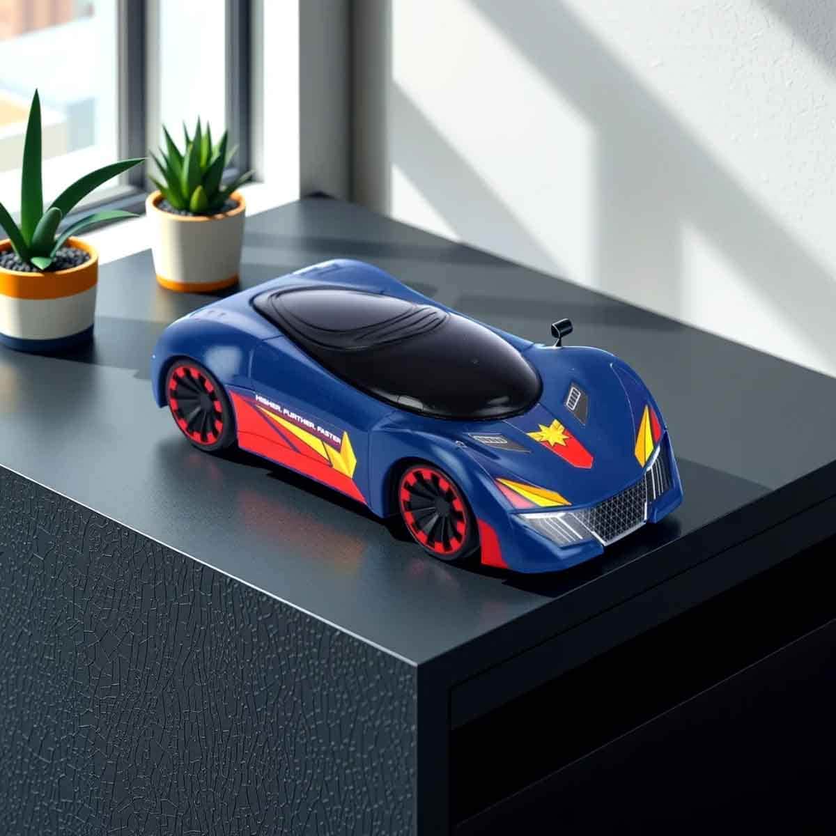 Marvel Mightiest Racers Pull-Back Captain Marvel Edition Car Unisex, 3-4 Years