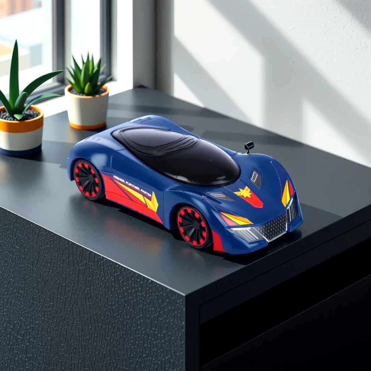 Marvel Mightiest Racers Pull-Back Captain Marvel Edition Car Unisex, 3-4 Years