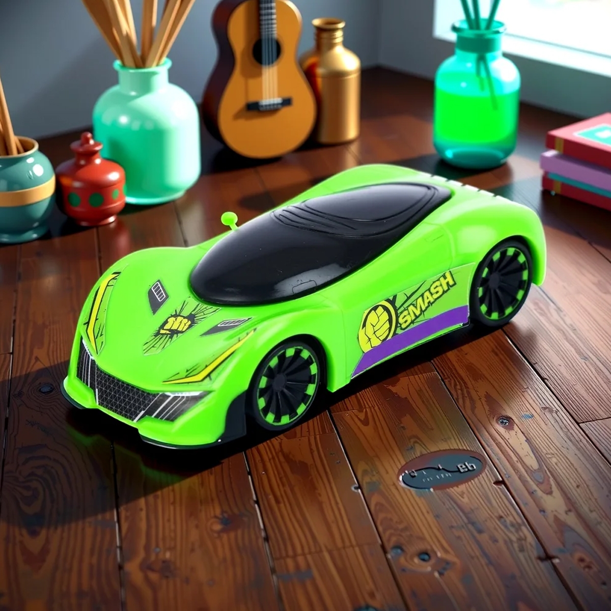 Marvel Mightiest Racers Pull-Back Hulk Edition Car Unisex, 3-4 Years