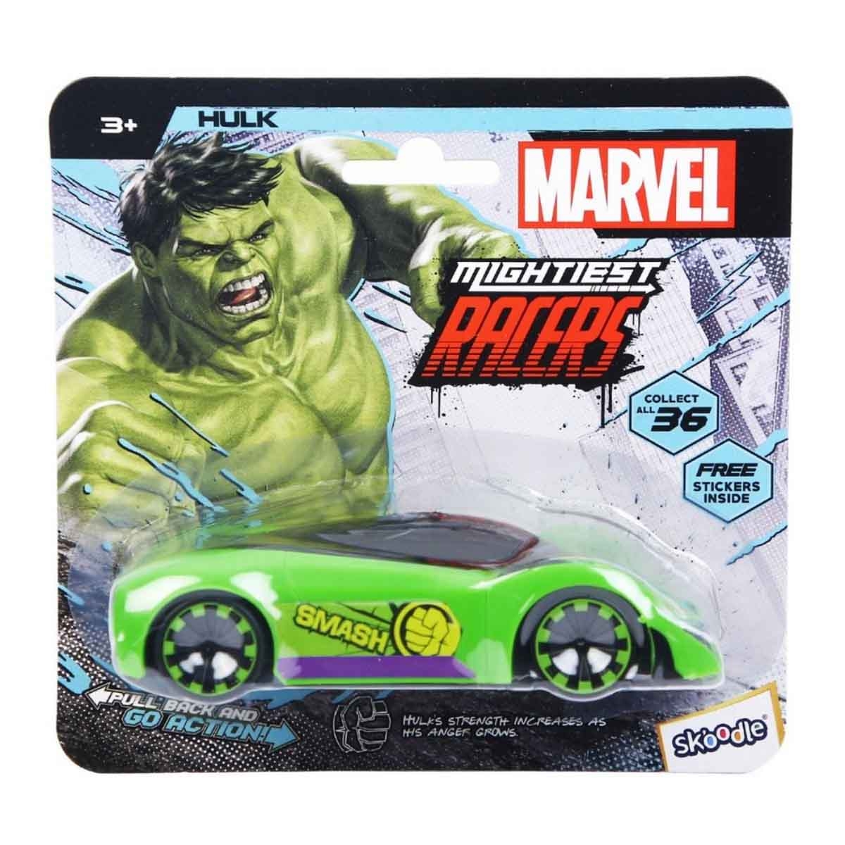 Marvel Mightiest Racers Pull-Back Hulk Edition Car Unisex, 3-4 Years