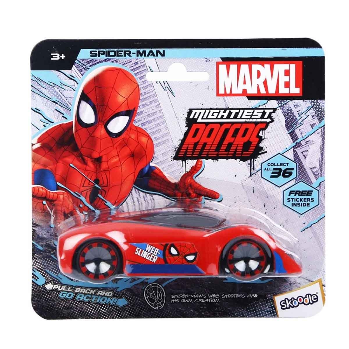 Marvel Mightiest Racers Pull-Back Spider-Man Edition Car Unisex, 3-4 Years