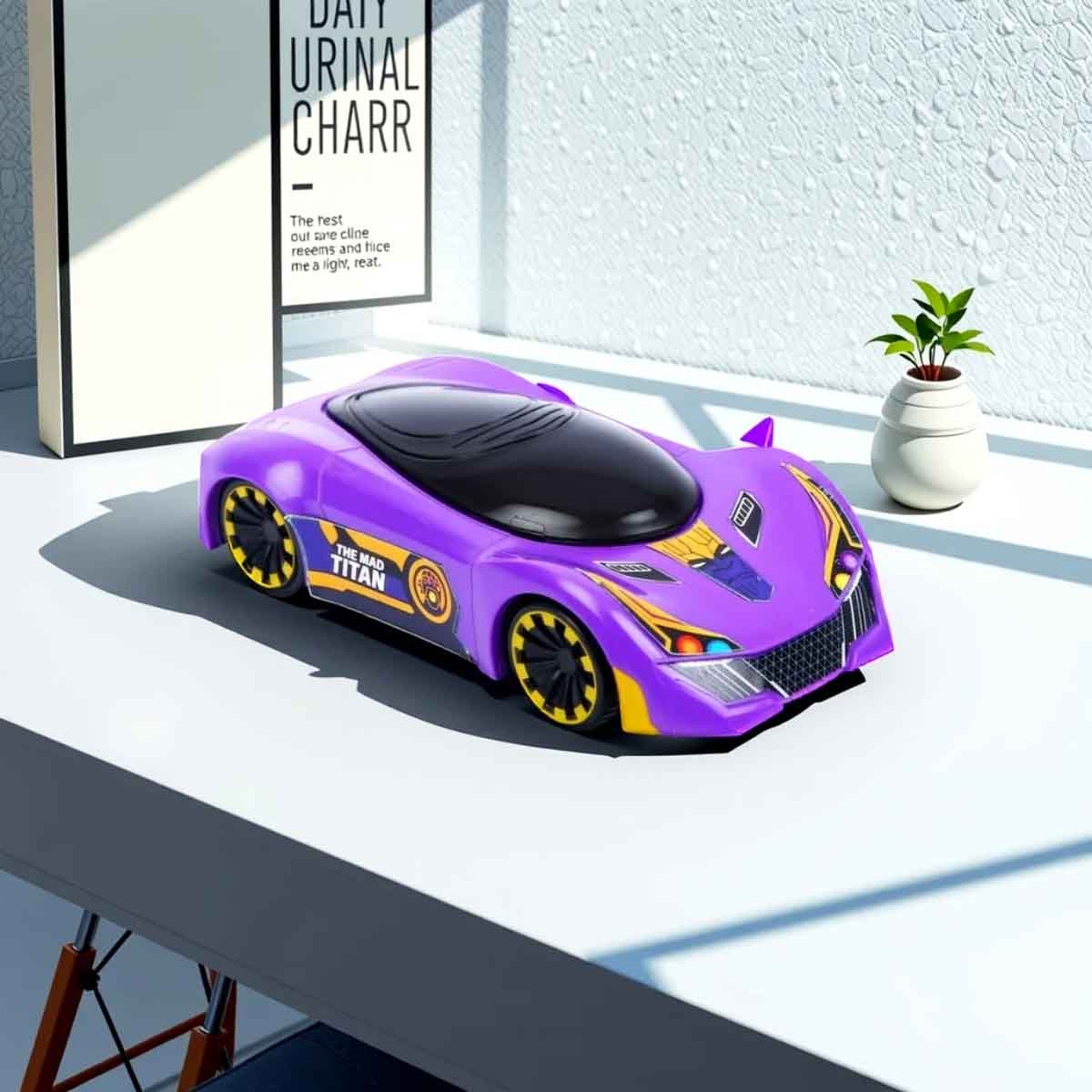 Marvel Mightiest Racers Pull-Back Thanos Edition Car Unisex, 3-4 Years