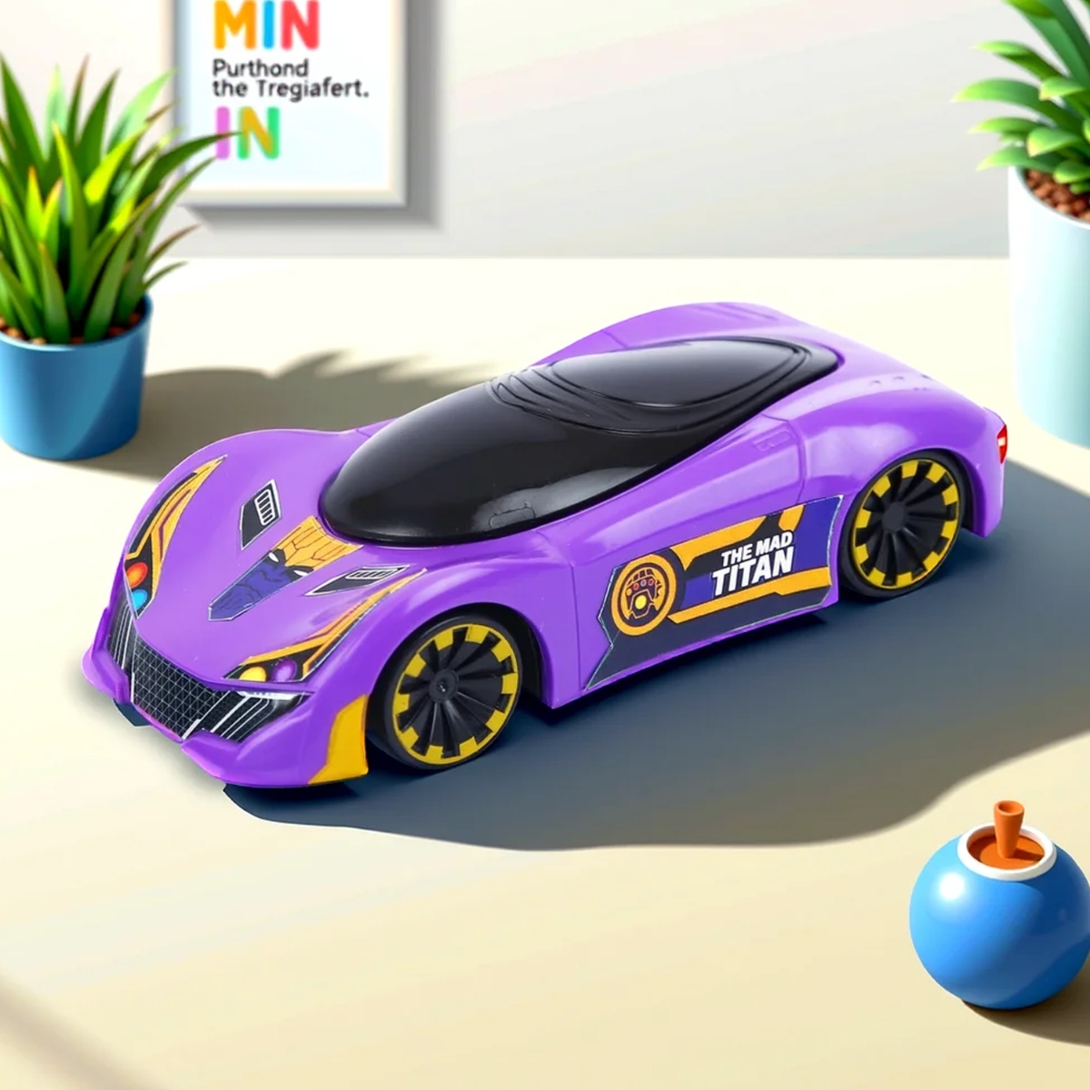 Marvel Mightiest Racers Pull-Back Thanos Edition Car Unisex, 3-4 Years