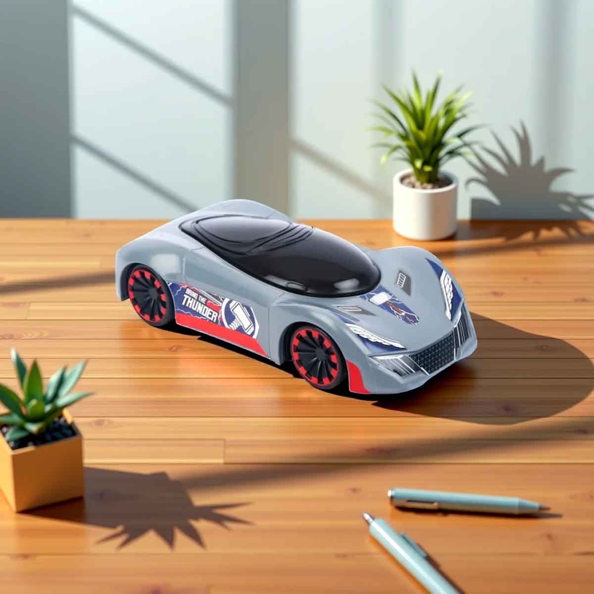 Marvel Mightiest Racers Pull-Back Thor Edition Car Unisex, 3-4 Years