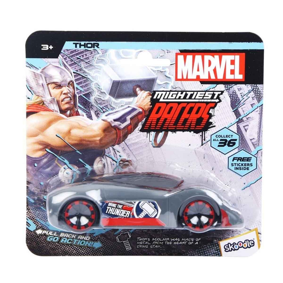 Marvel Mightiest Racers Pull-Back Thor Edition Car Unisex, 3-4 Years