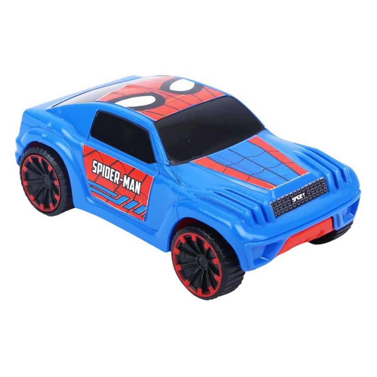 Marvel Mightiest SUV Car Pull-Back Spider Man Edition Car Unisex, 3-4 Years