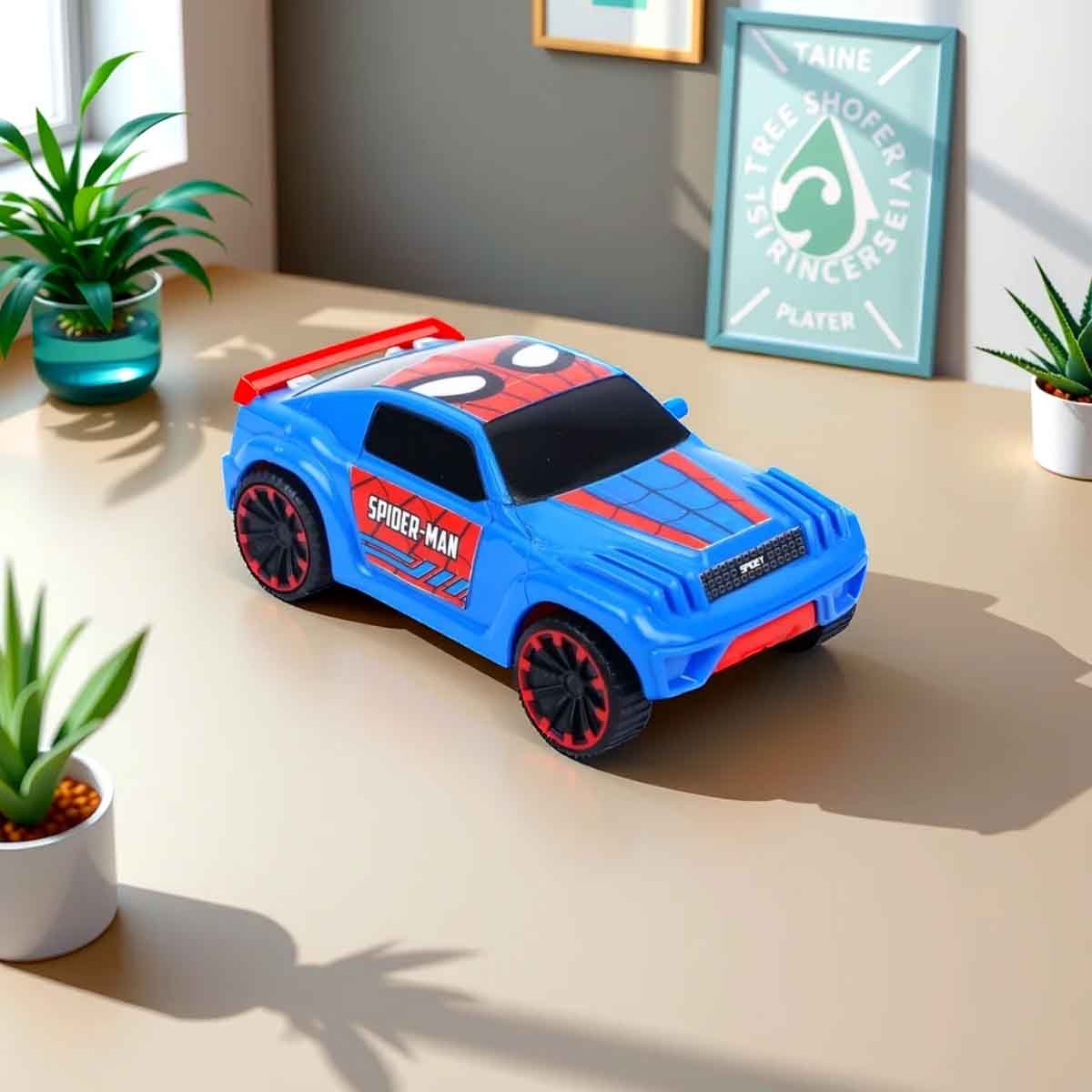 Marvel Mightiest SUV Car Pull-Back Spider Man Edition Car Unisex, 3-4 Years