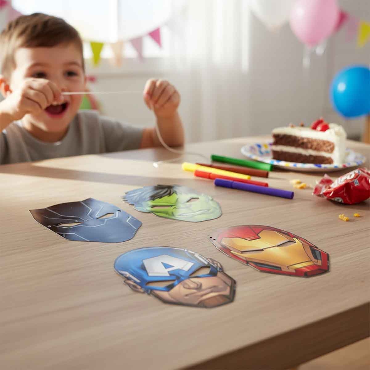 مارفل أفنجرز مجموعة أقنعة ورقية باورز يونيت عدد 8 قطع