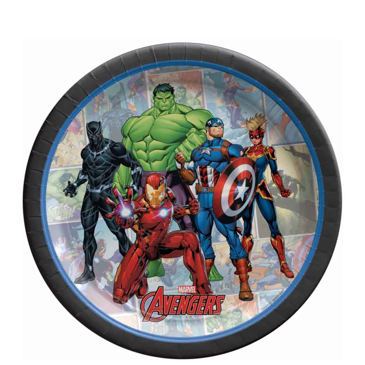 Marvel Avengers 8-Piece 7" Powers Unite Paper Plate Set