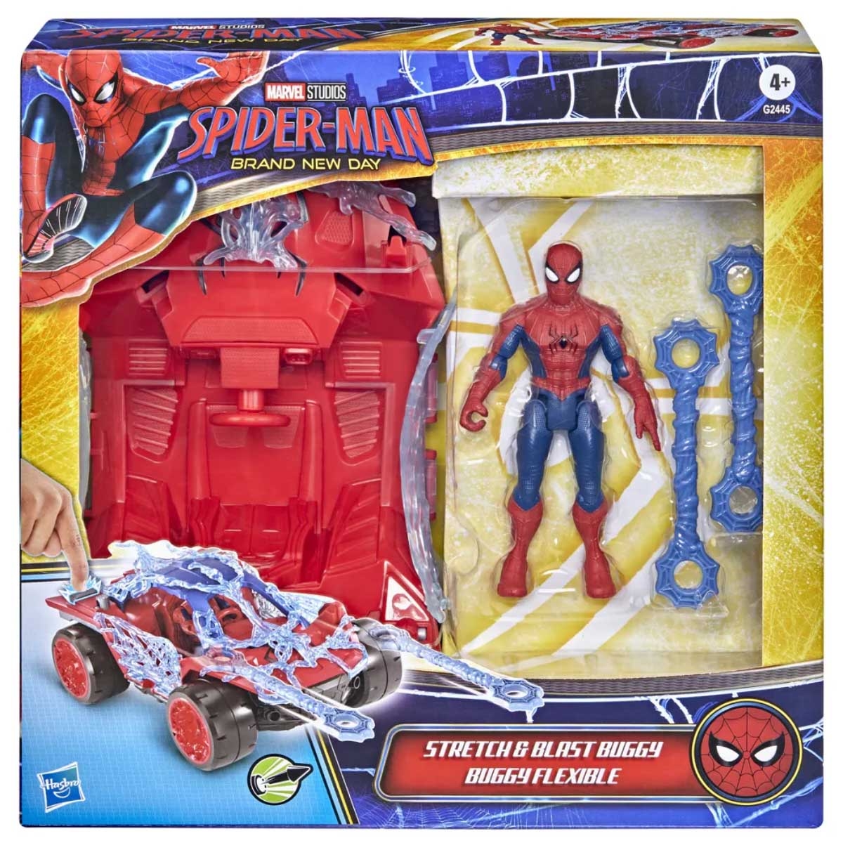 مارفل سبايدر مان يوم جديد كلياً مركبة ستريتش آند بلاست باجي للجنسين، 5-6 سنوات