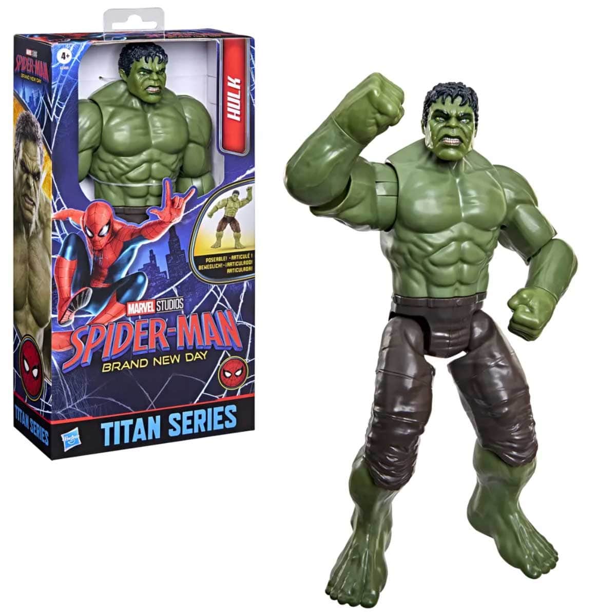 Marvel Spider-Man Brand New Day Titan Series Hulk Action Figure Unisex, 5-6 Years