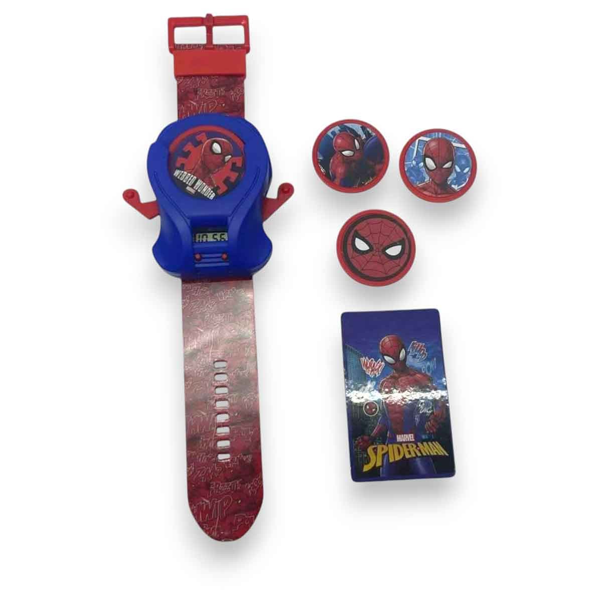Marvel Spider-Man Disc Launcher Watch Action Toy with Launching Discs Unisex, 3-4 Years