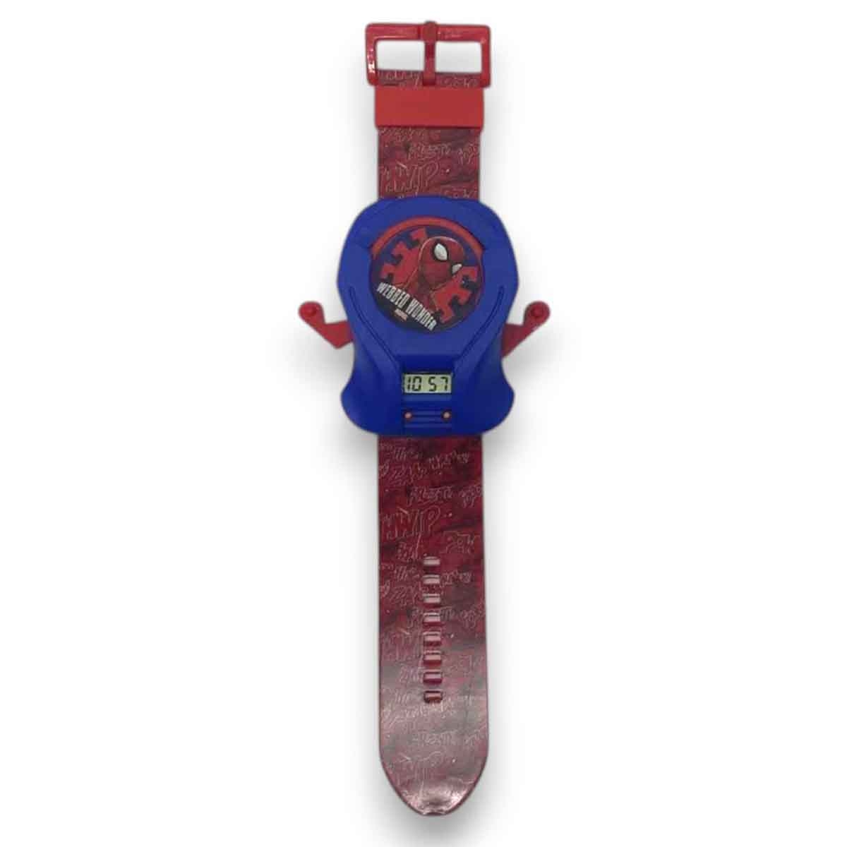 Marvel Spider-Man Disc Launcher Watch Action Toy with Launching Discs Unisex, 3-4 Years