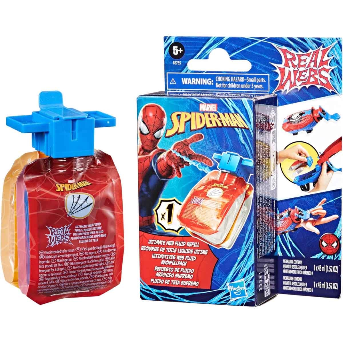 Marvel Spider-Man Real Webs Ultimate Web Fluid Refill Unisex, 5-7 Years