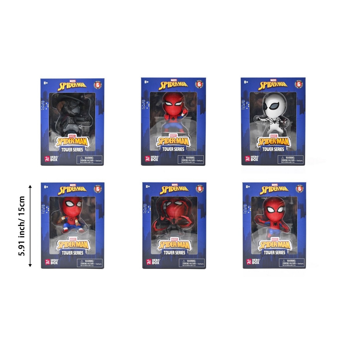 Marvel Spiderman Tower Series with Window Box Assorted Action Figure Boys, 8-10 Years