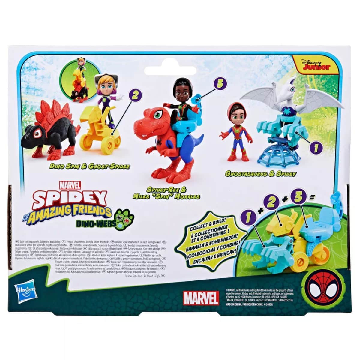 Marvel Spidey and His Amazing Friends Dino-Webs Ghostasaurus & Spidey Playset Unisex, 3-4 Years