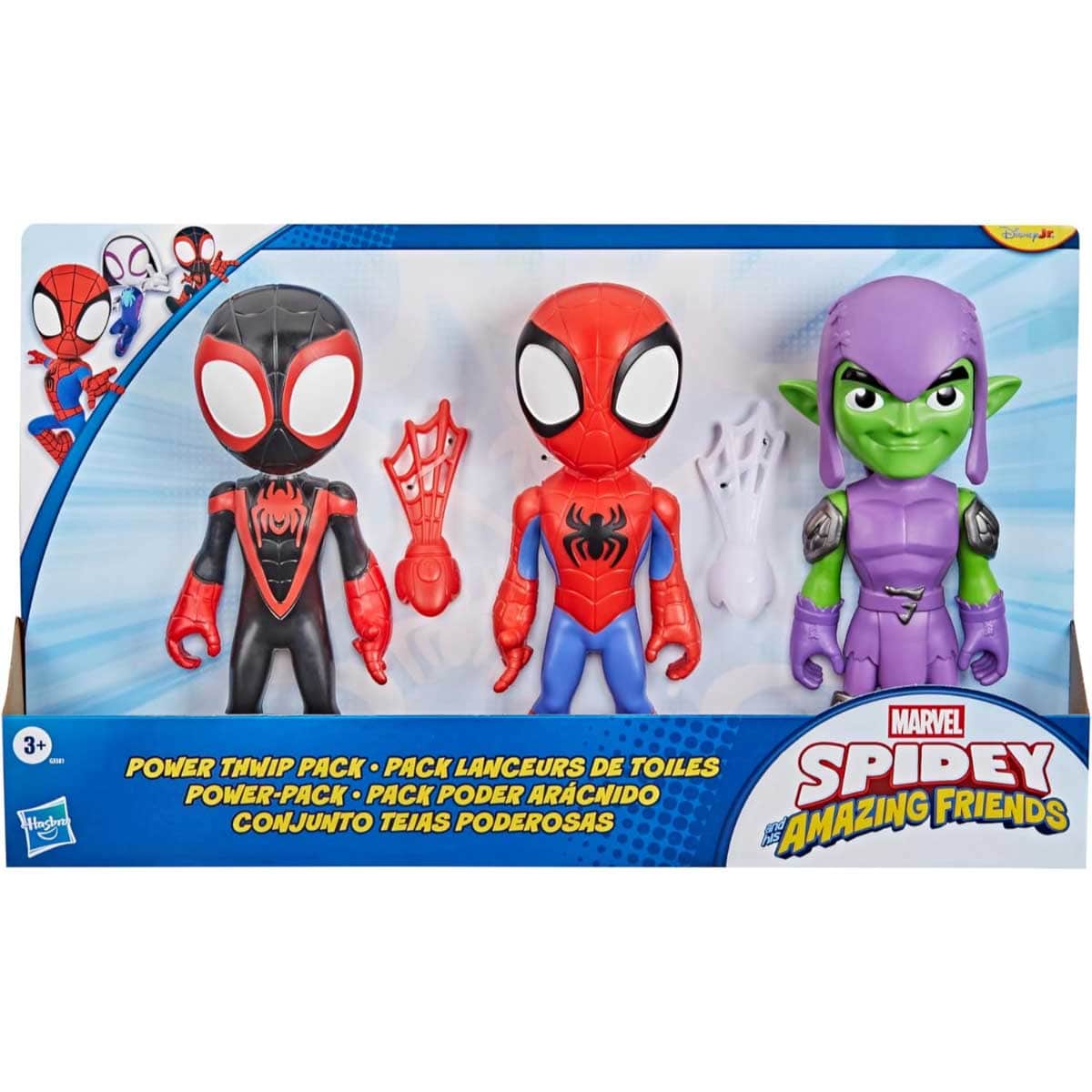 Marvel Spidey & His Amazing Friends Power Thwip Action Figure Set Unisex, 3-4 Years