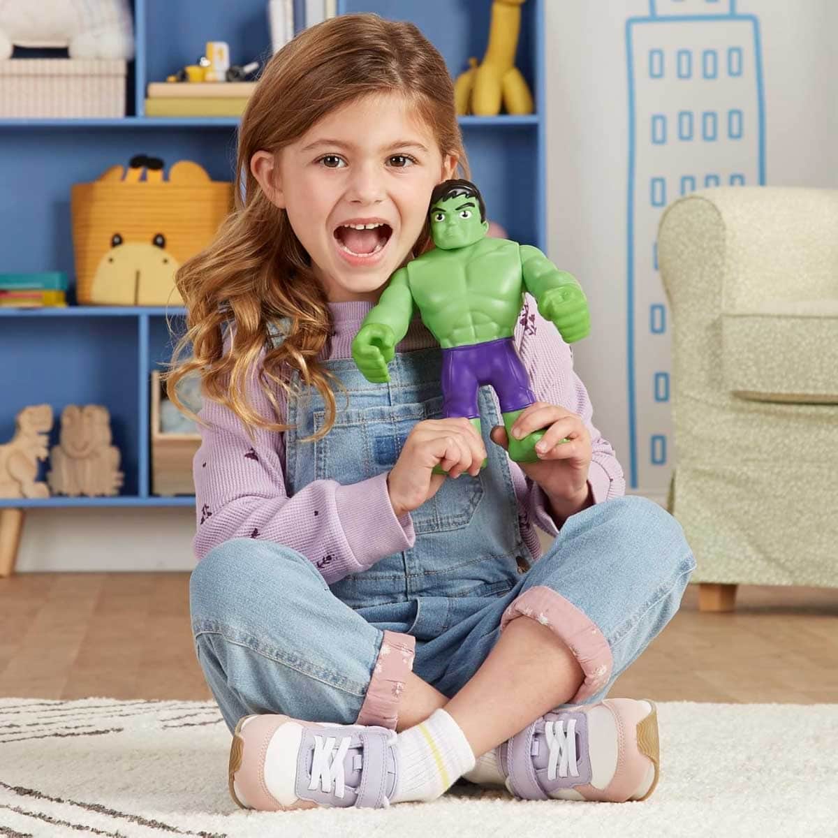 Marvel Spidey & His Amazing Friends Supersized Hulk Action Figure Unisex, 3-4 Years