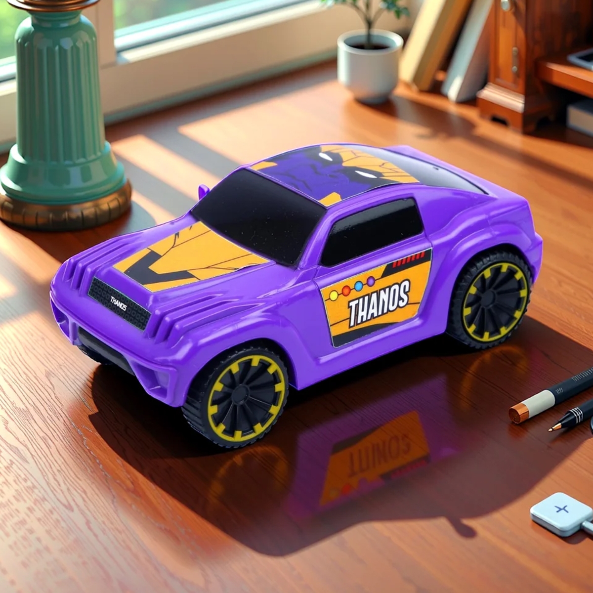 Marvel Thanos Edition Mightiest Pull-Back SUV Unisex, 3-4 Years