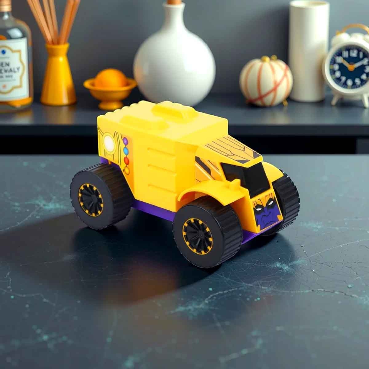 Marvel Thanos Pull Back Mightiest Truck Unisex, 3-4 Years