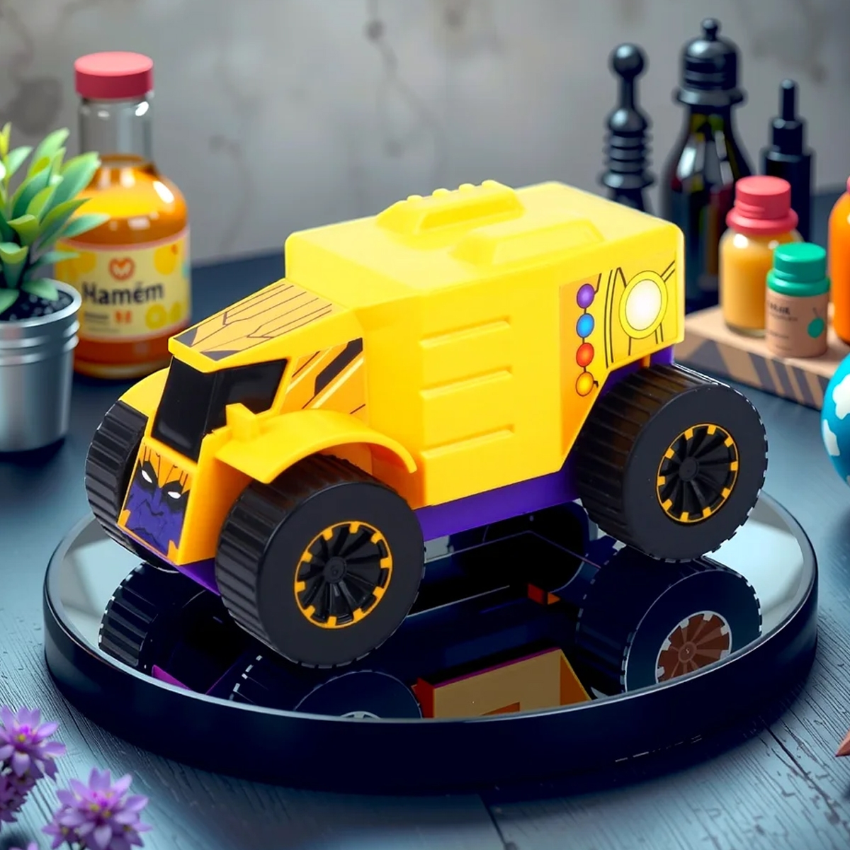 Marvel Thanos Pull Back Mightiest Truck Unisex, 3-4 Years