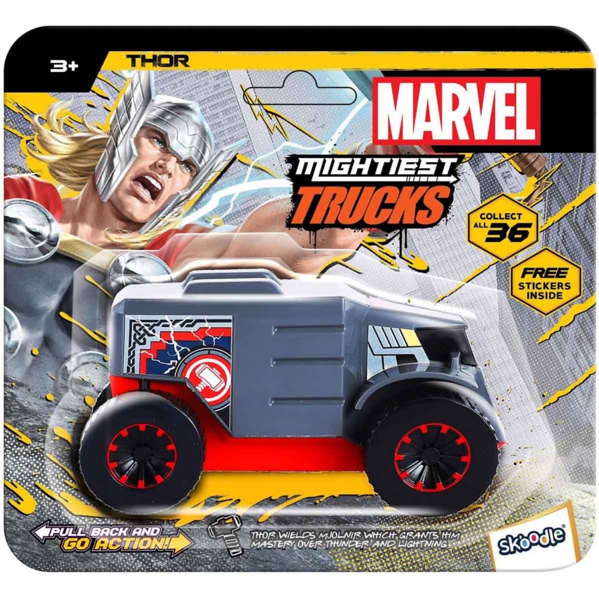 Marvel Thor Pull Back Mightiest Truck Unisex, 3-4 Years