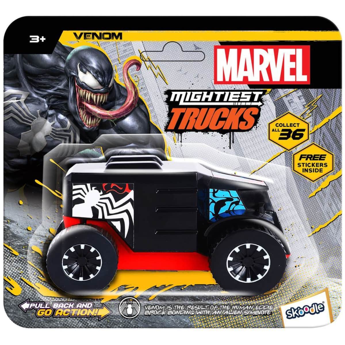 Marvel Venom Pull Back Mightiest Truck Unisex, 3-4 Years