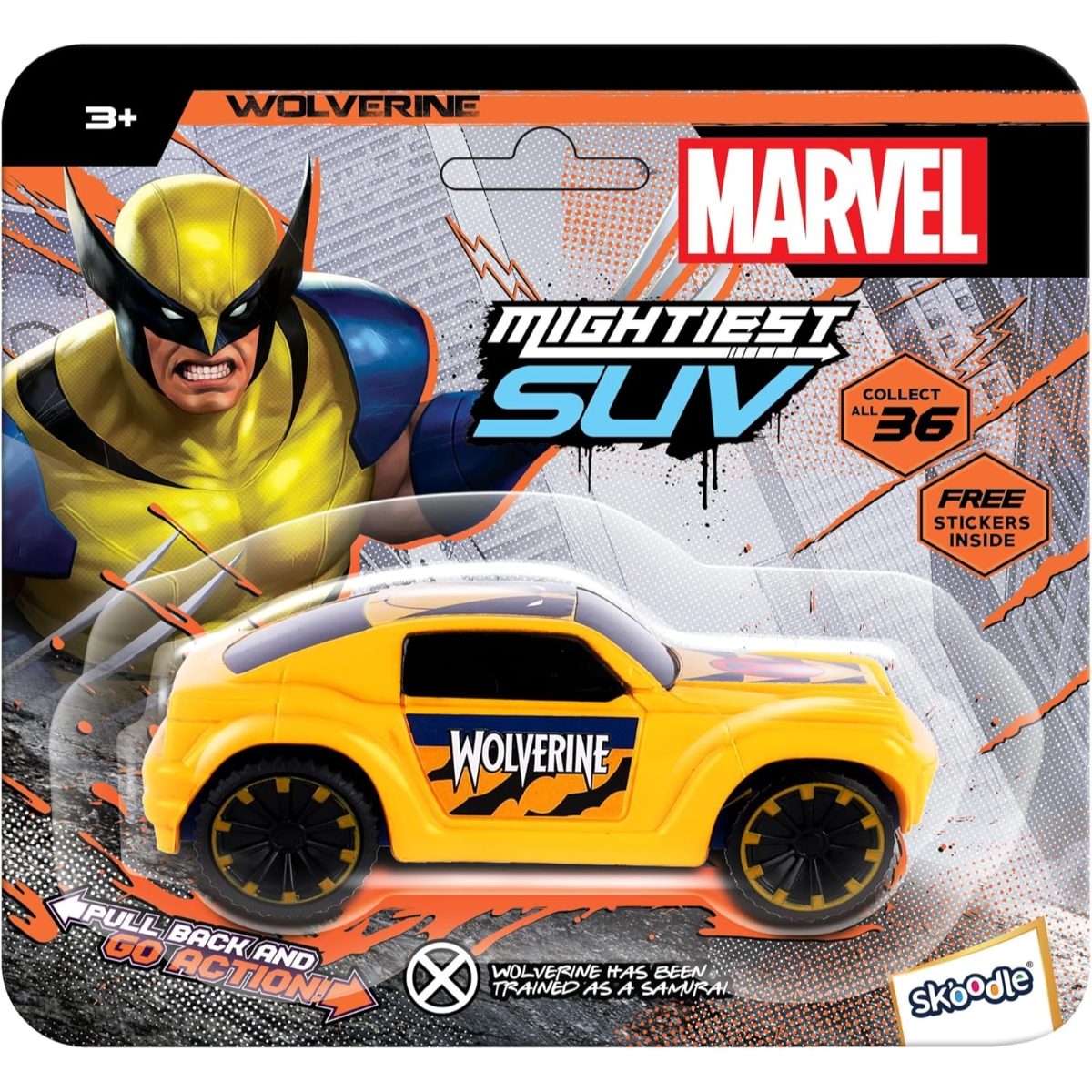 Marvel Wolverine Edition Mightiest Pull-Back SUV Unisex, 3-4 Years
