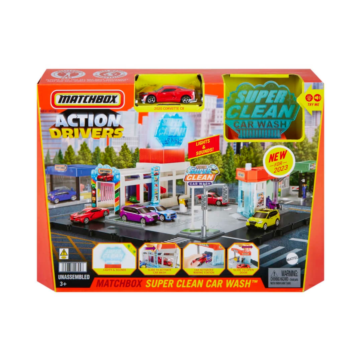 Matchbox Action Drivers Super Clean Car Wash Playset Unisex, 3-4 Years