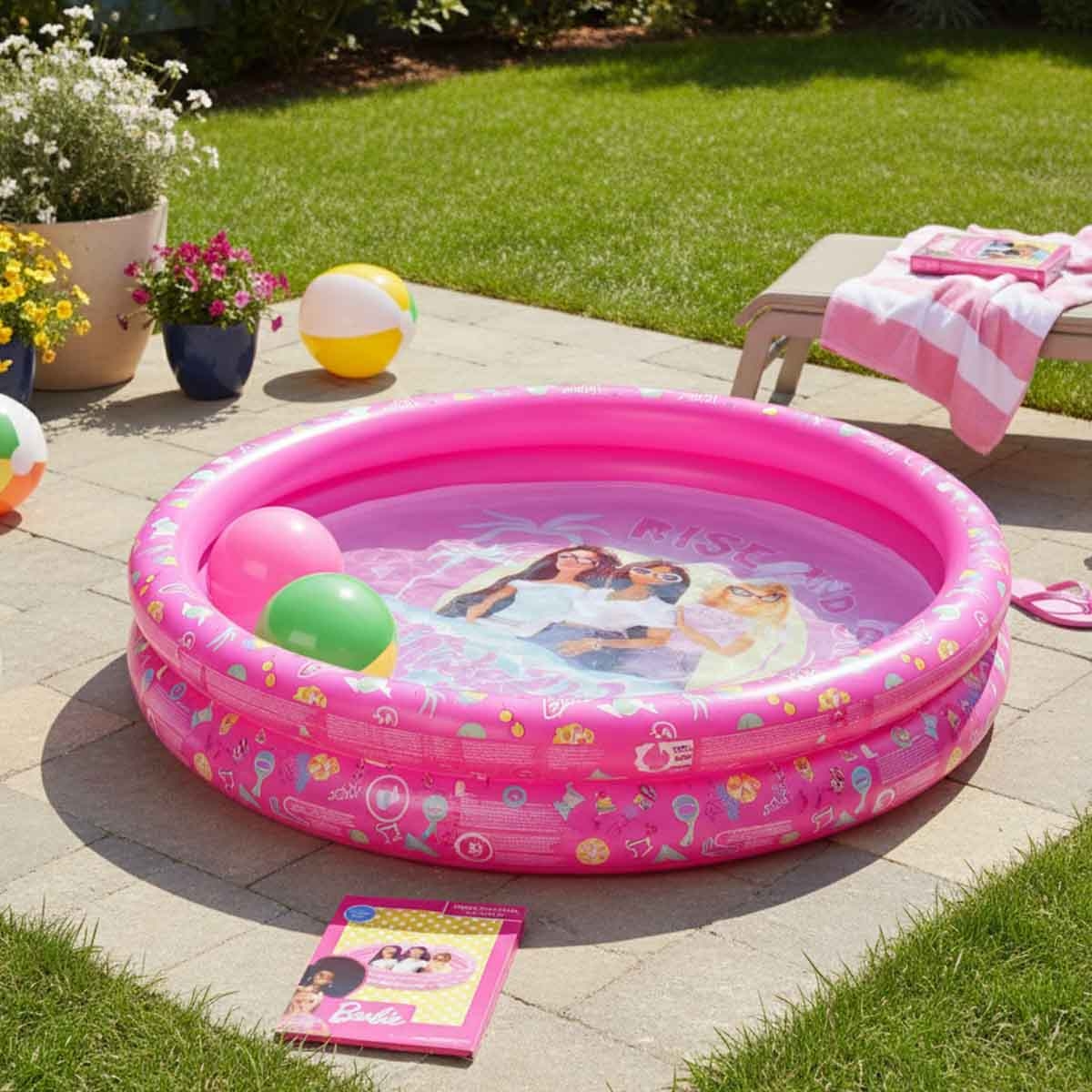 باربي مسبح قابل للنفخ للبنات، 3-4 سنوات