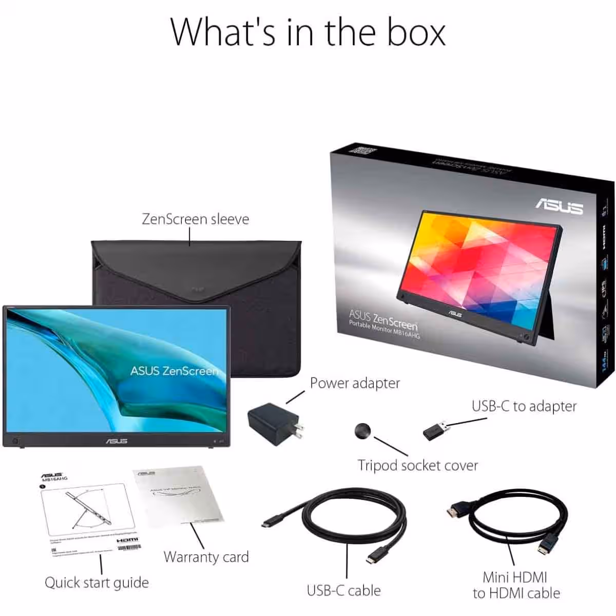 Asus 15.6" ZenScreen MB16AHG Portable Monitor