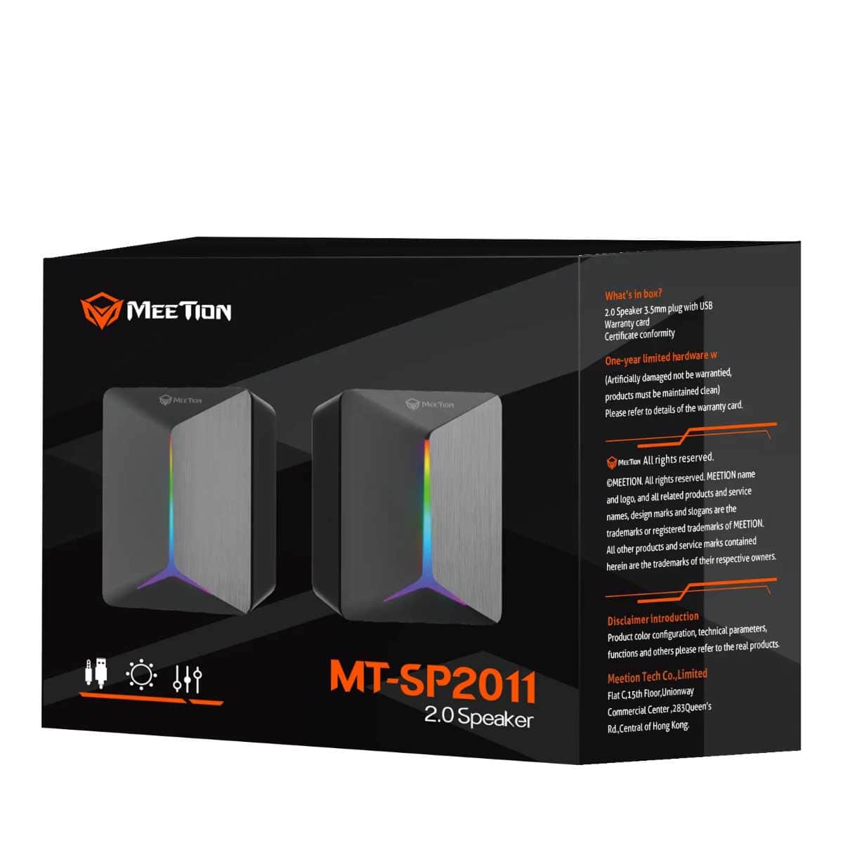 Meetion 2-Piece SP2011 Gaming Stereo Desktop Speaker Set