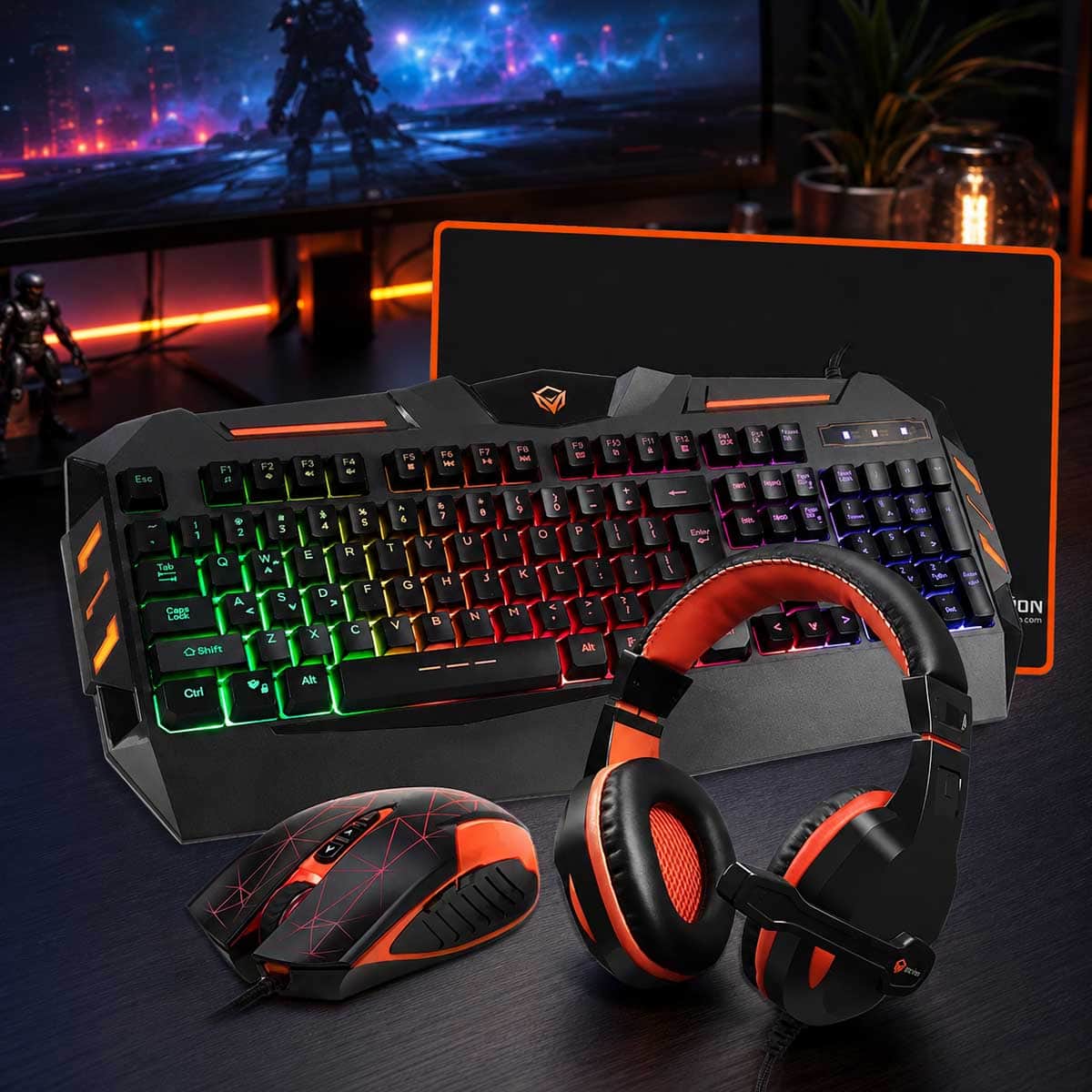 Meetion 4-in-1 C500 Backlit Gaming Combo Kit