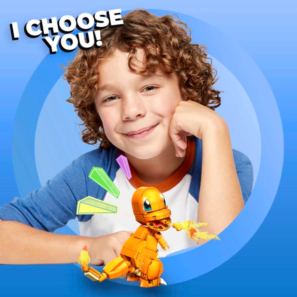 Mega 4" Pokémon Build & Show Charmander Building Set Unisex, 8-10 Years